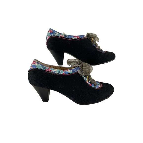 Poet License Girlhoodcore Ribbon Lace Heels Women's Size 7 Coquette Artwear - Picture 1 of 12